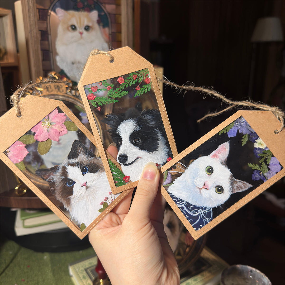 Custom Pet Portrait Bookmark