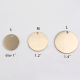 Round Metal Pet ID Tags-size