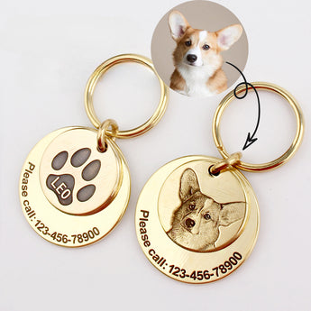 Round Metal Pet ID Tags
