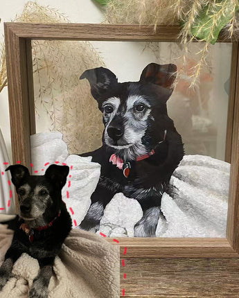 hand-painted dog portrait