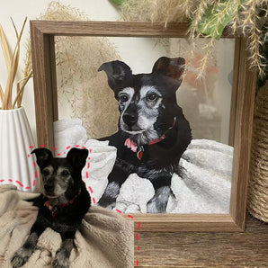 hand-painted dog portrait